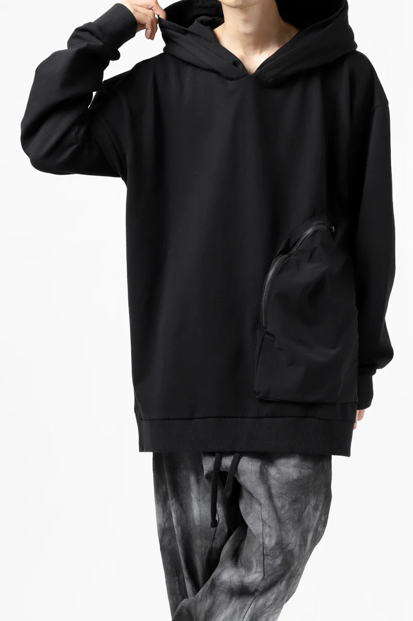 thomkrom SWEATSHIRT HOODIE-DUAL / FRENCH TERRY ORGANIC (BLACK) - Image 10