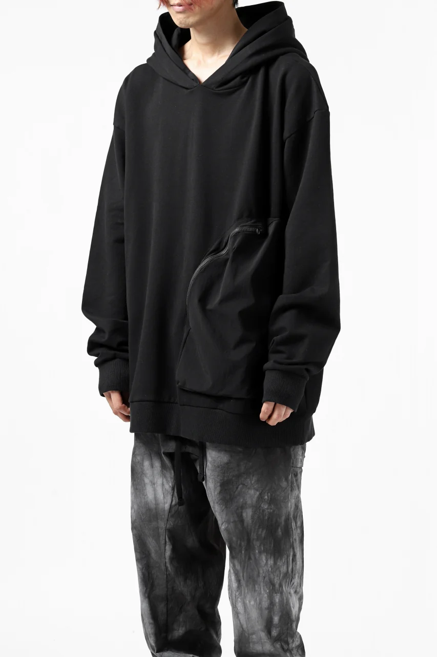 thomkrom SWEATSHIRT HOODIE-DUAL / FRENCH TERRY ORGANIC (BLACK) - Image 11