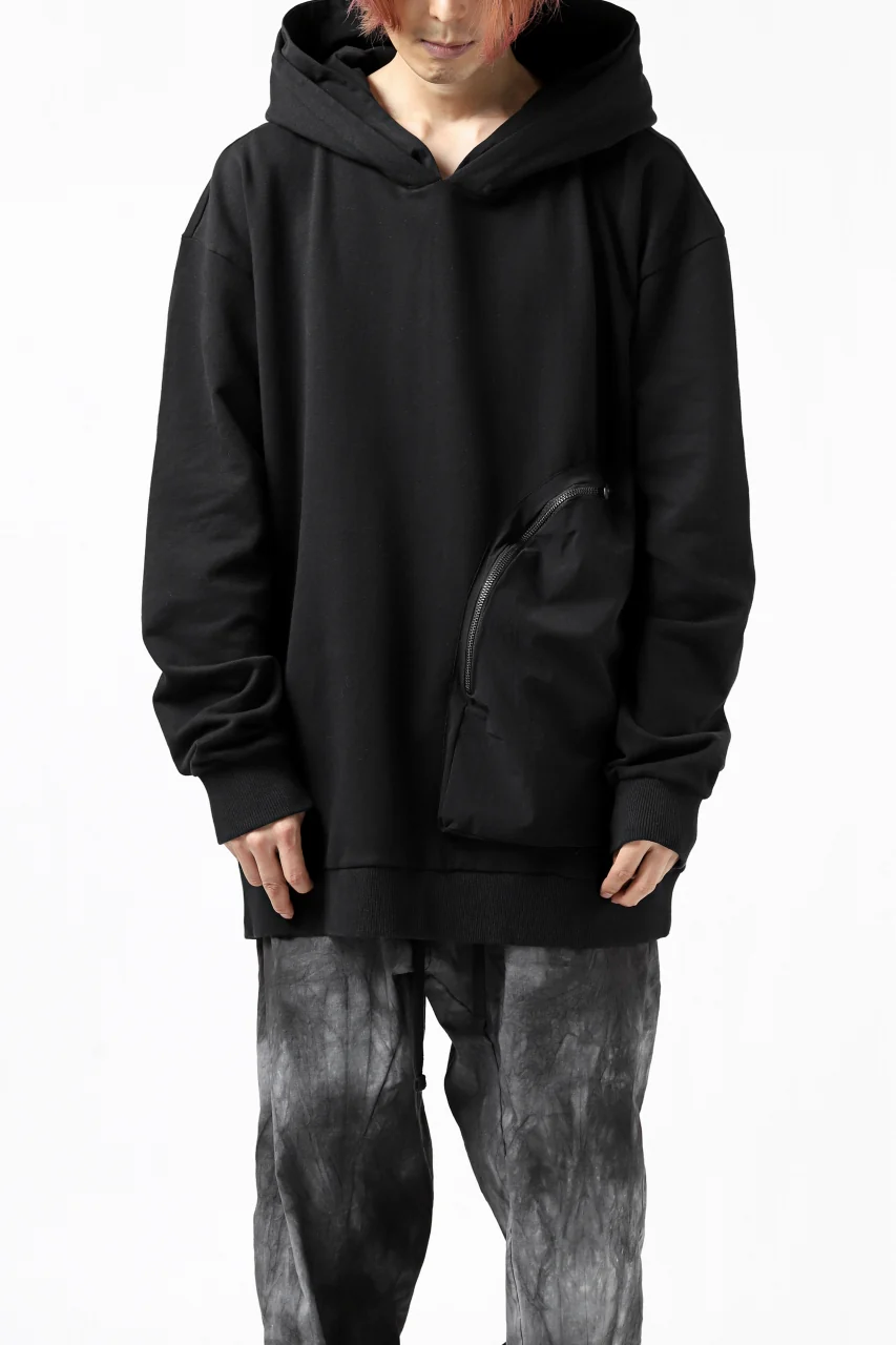 thomkrom SWEATSHIRT HOODIE-DUAL / FRENCH TERRY ORGANIC (BLACK) - Image 16