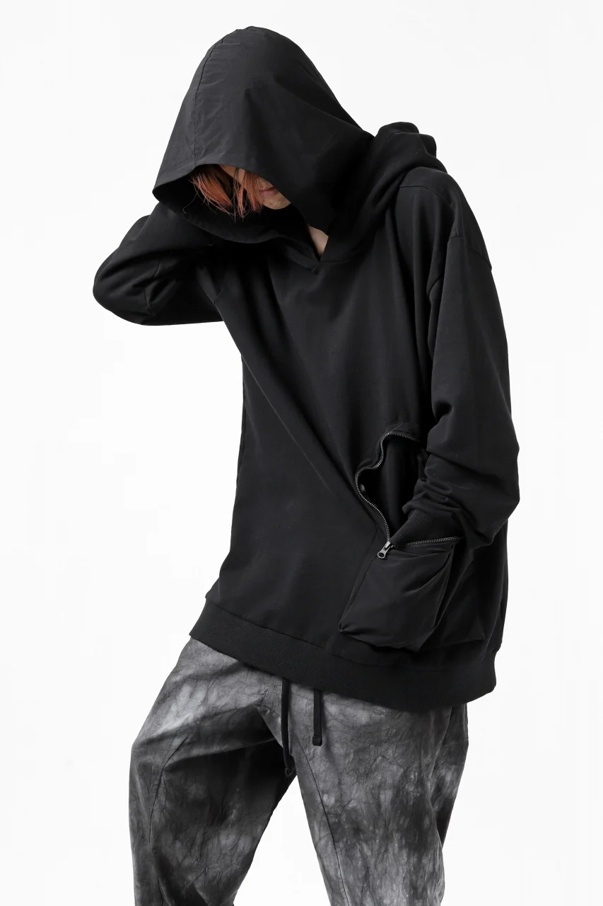 thomkrom SWEATSHIRT HOODIE-DUAL / FRENCH TERRY ORGANIC (BLACK) - Image 19