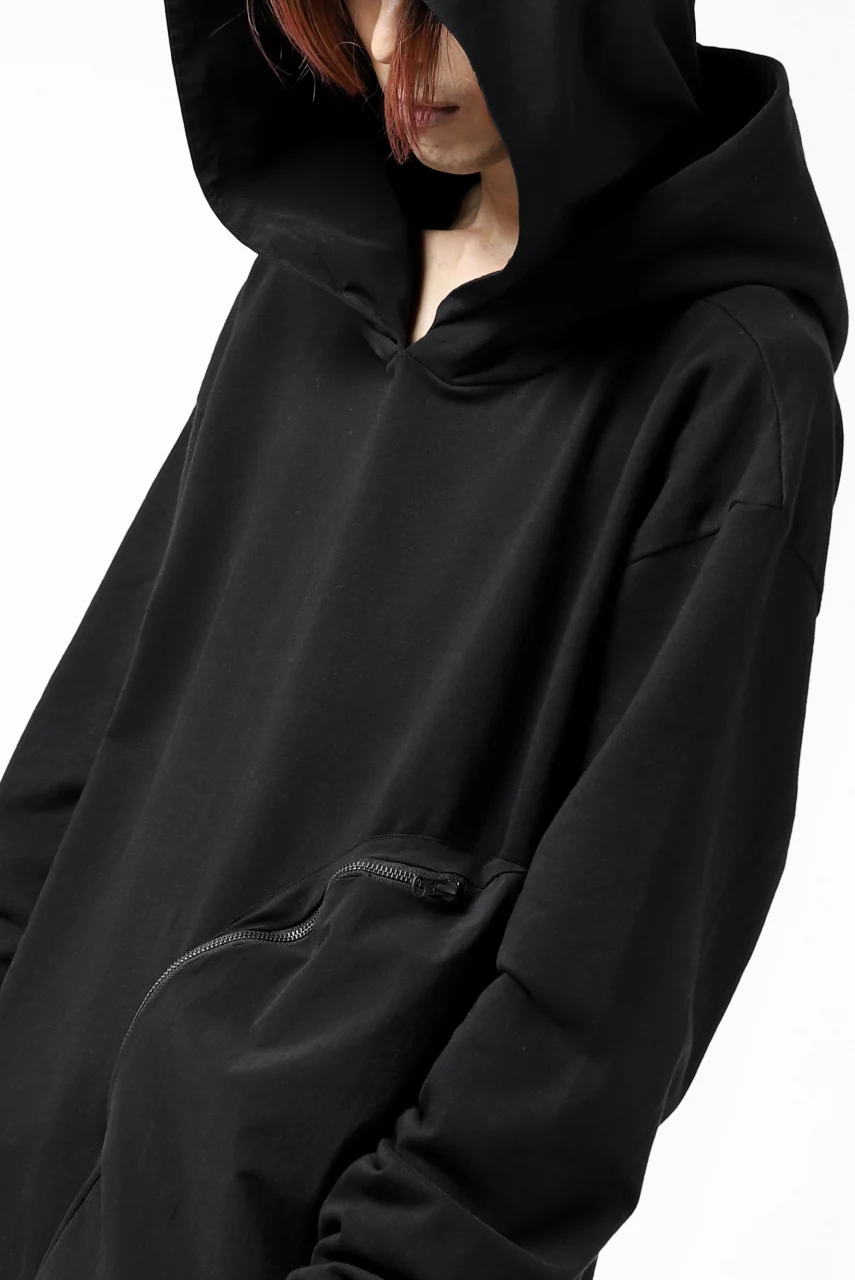 thomkrom SWEATSHIRT HOODIE-DUAL / FRENCH TERRY ORGANIC (BLACK) - Image 21