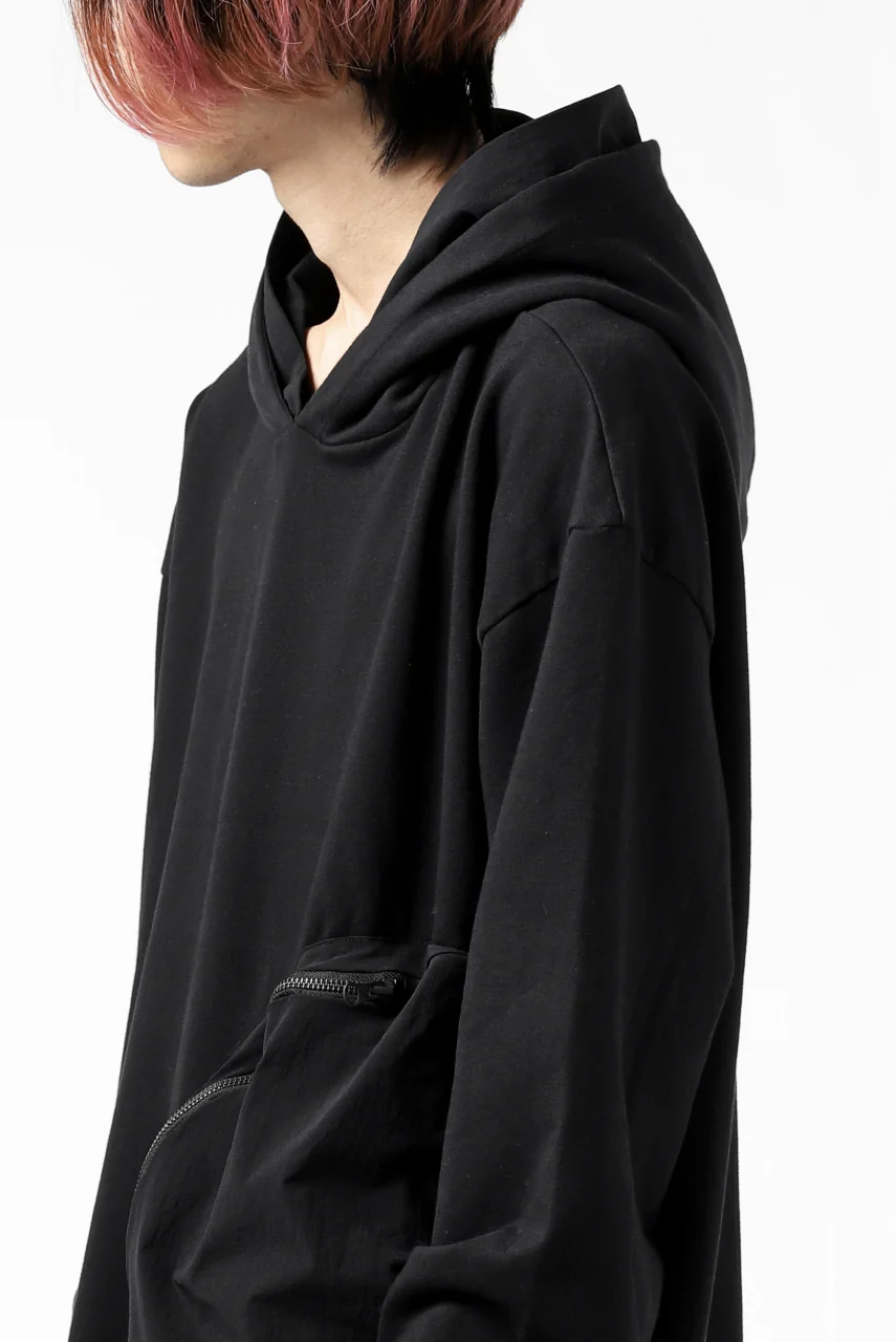 thomkrom SWEATSHIRT HOODIE-DUAL / FRENCH TERRY ORGANIC (BLACK) - Image 25