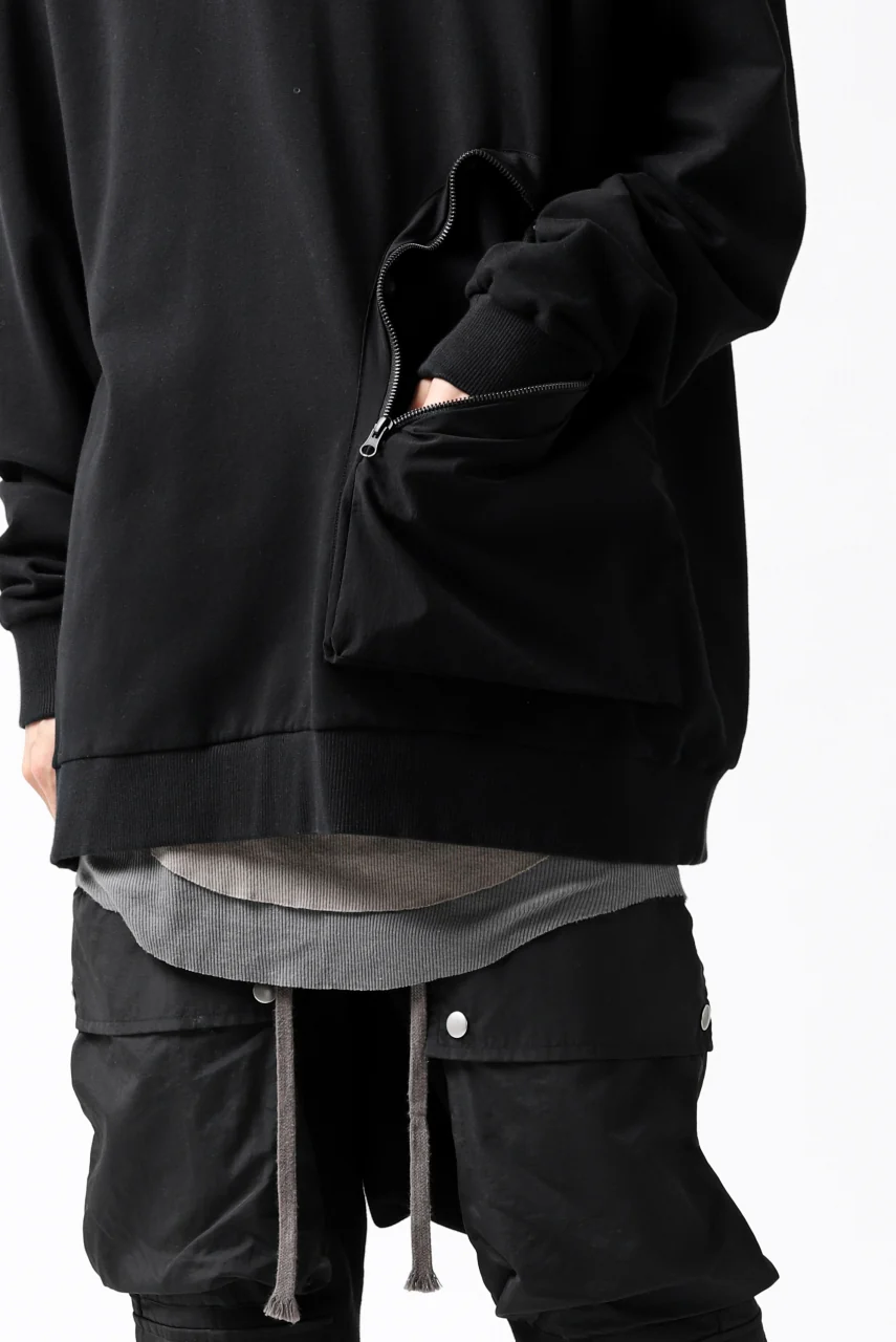 thomkrom SWEATSHIRT HOODIE-DUAL / FRENCH TERRY ORGANIC (BLACK) - Image 29
