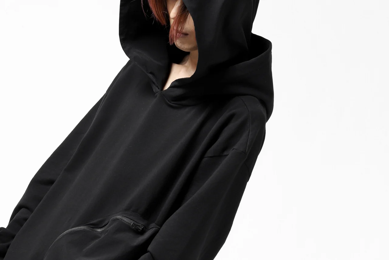 thomkrom SWEATSHIRT HOODIE-DUAL / FRENCH TERRY ORGANIC (BLACK) - Image 33