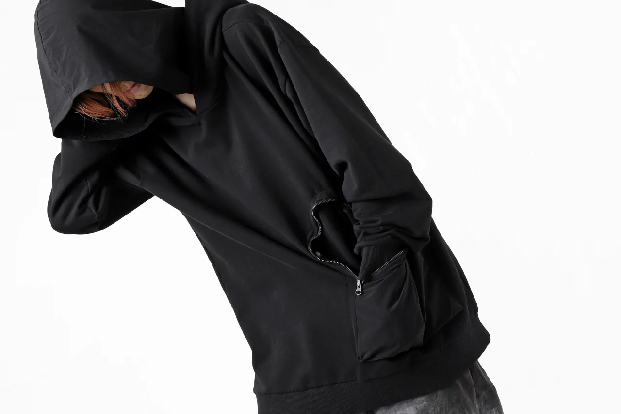 thomkrom SWEATSHIRT HOODIE-DUAL / FRENCH TERRY ORGANIC (BLACK) - Image 34