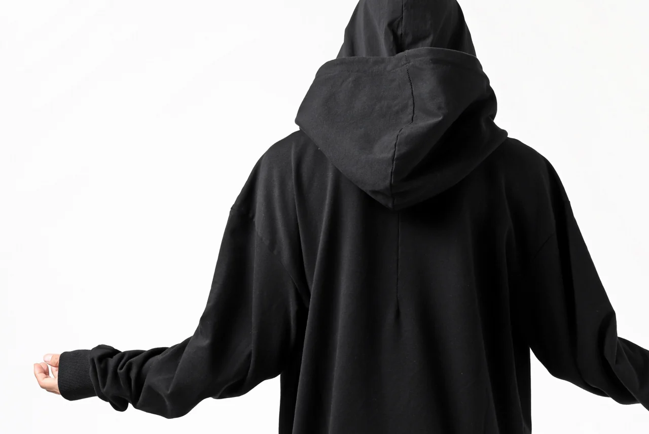 thomkrom SWEATSHIRT HOODIE-DUAL / FRENCH TERRY ORGANIC (BLACK) - Image 36