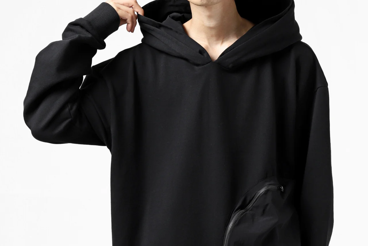 thomkrom SWEATSHIRT HOODIE-DUAL / FRENCH TERRY ORGANIC (BLACK) - Image 37