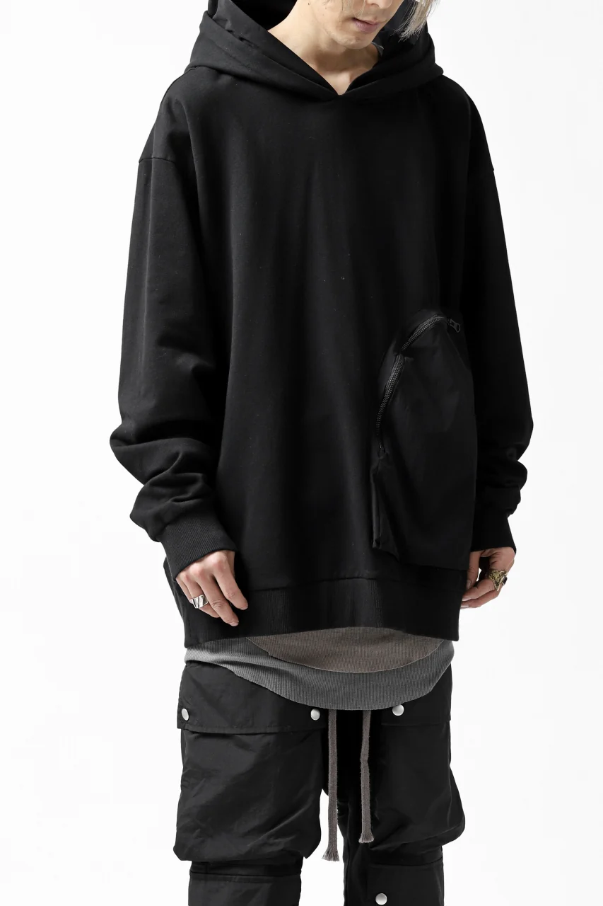 thomkrom SWEATSHIRT HOODIE-DUAL / FRENCH TERRY ORGANIC (BLACK) - Image 5