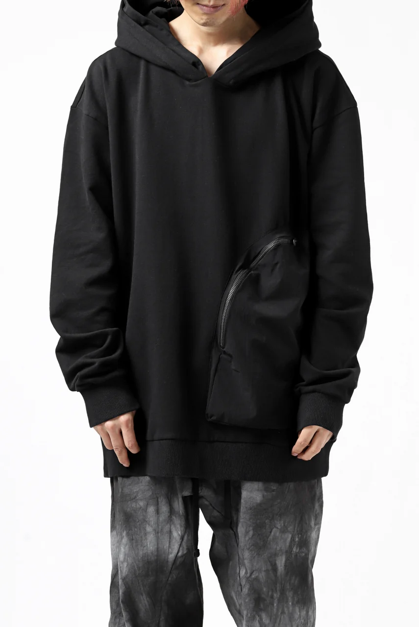 thomkrom SWEATSHIRT HOODIE-DUAL / FRENCH TERRY ORGANIC (BLACK) - Image 8