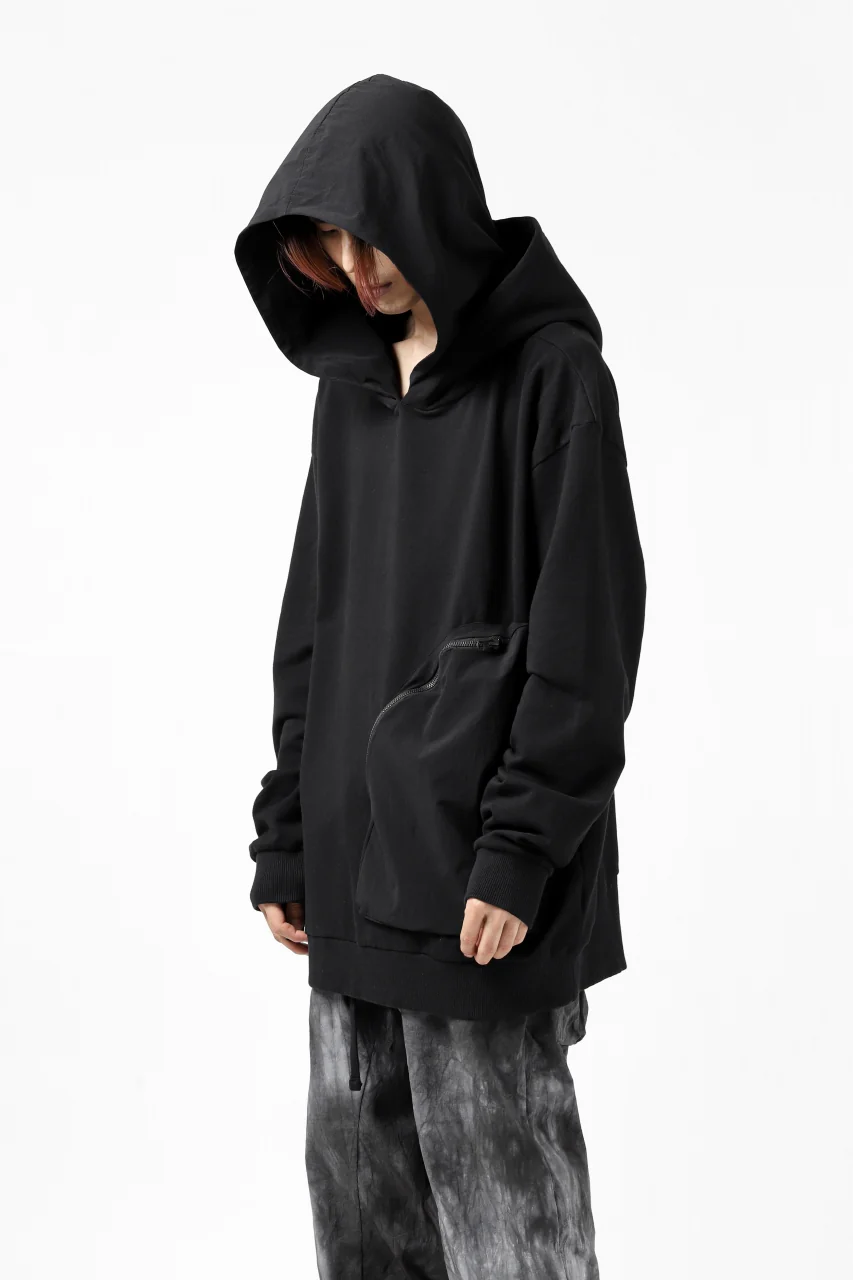 thomkrom SWEATSHIRT HOODIE-DUAL / FRENCH TERRY ORGANIC (BLACK) - Image 9
