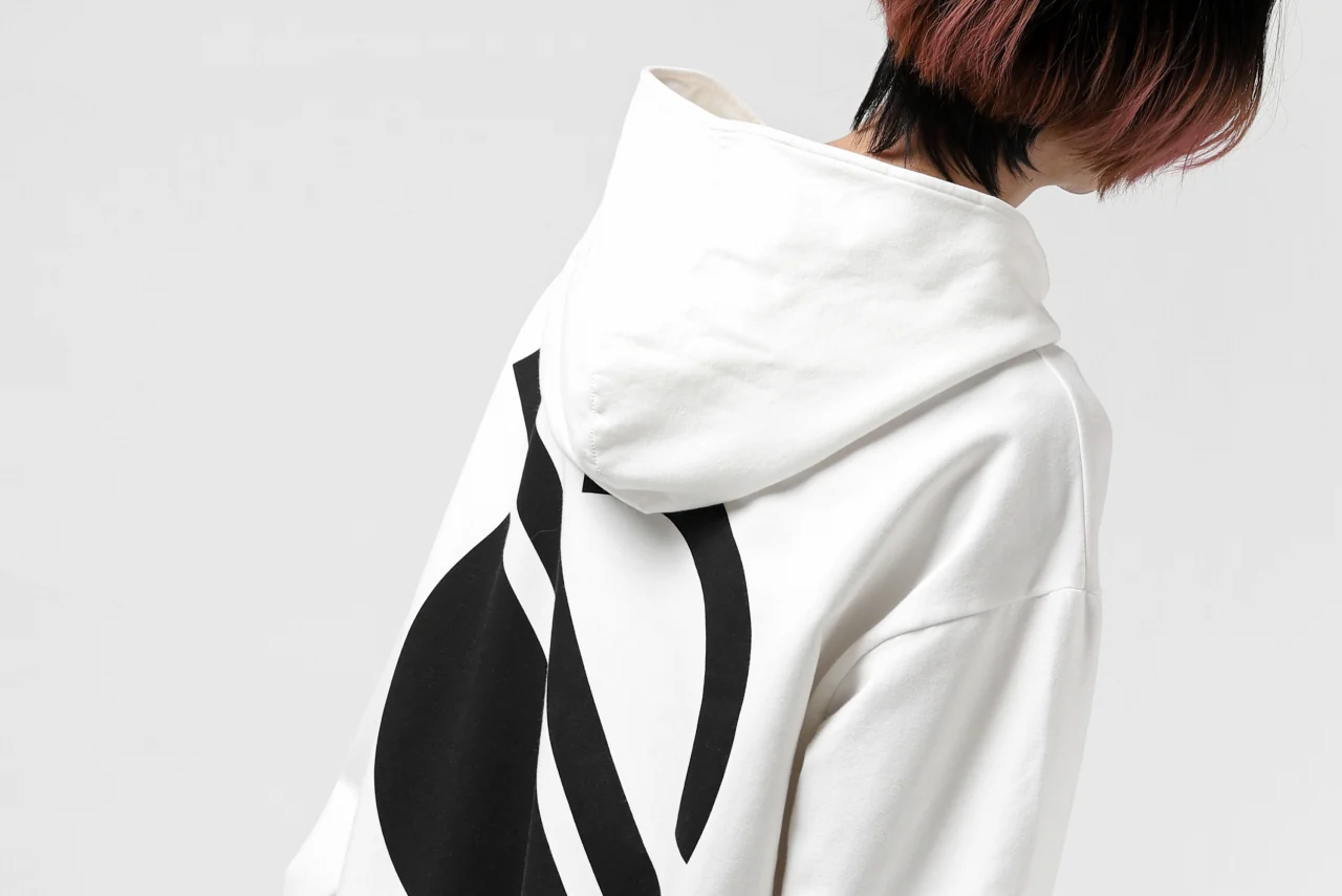 thomkrom SYMBOLIC SWEATSHIRT HOODIE / FRENCH TERRY ORGANIC (OFF WHITE) - Image 20
