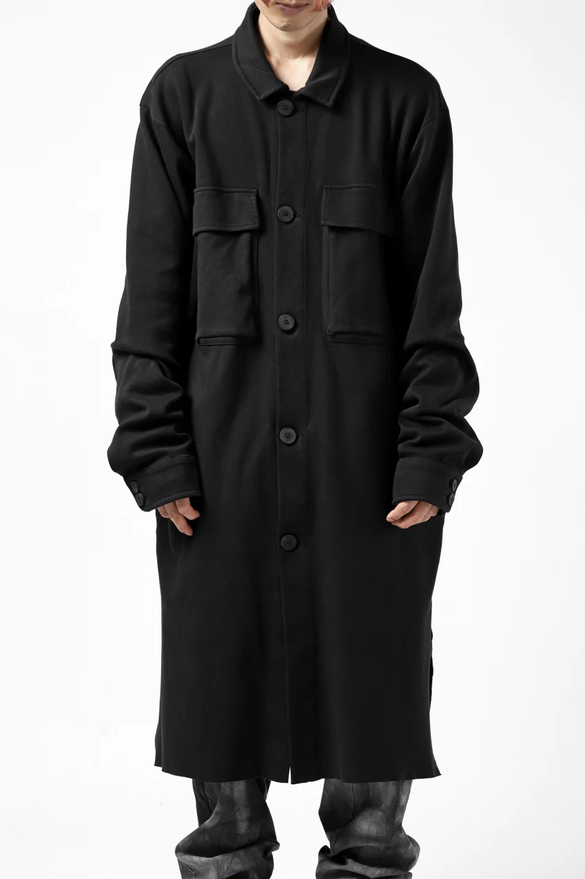 thomkrom WORK COAT / MEDIUM JERSEY (BLACK)
