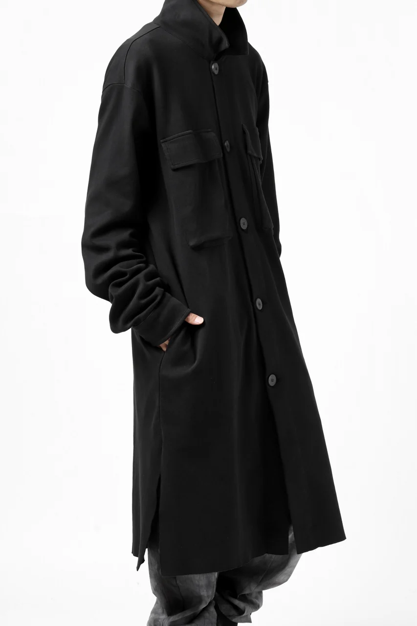thomkrom WORK COAT / MEDIUM JERSEY (BLACK) - Image 12