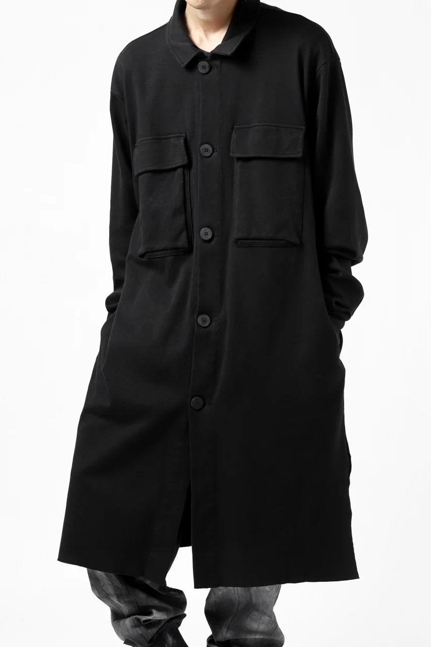 thomkrom WORK COAT / MEDIUM JERSEY (BLACK) - Image 13