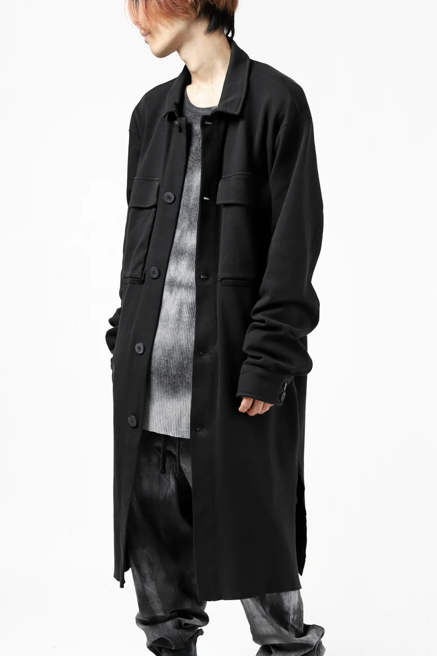 thomkrom WORK COAT / MEDIUM JERSEY (BLACK) - Image 14
