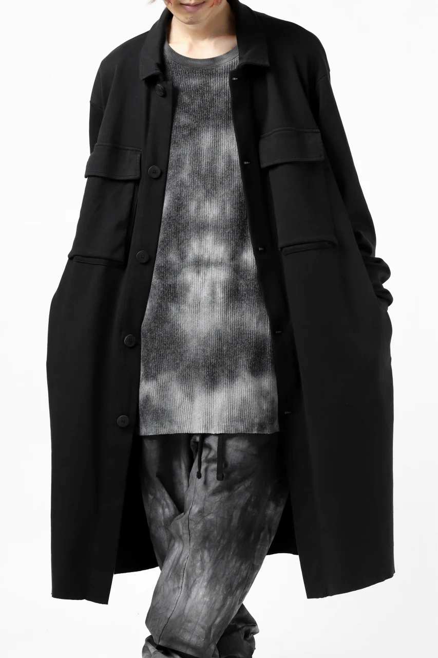 thomkrom WORK COAT / MEDIUM JERSEY (BLACK) - Image 15