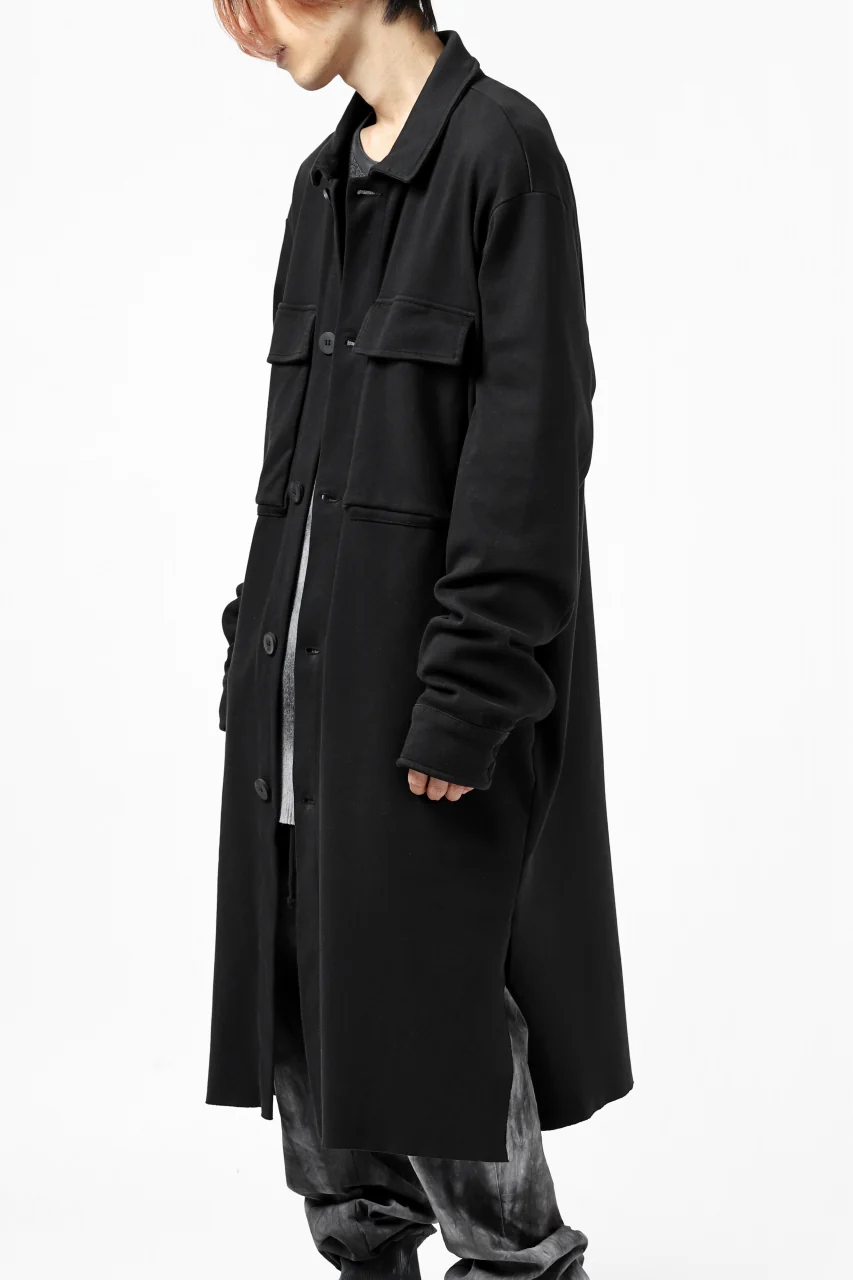 thomkrom WORK COAT / MEDIUM JERSEY (BLACK) - Image 17