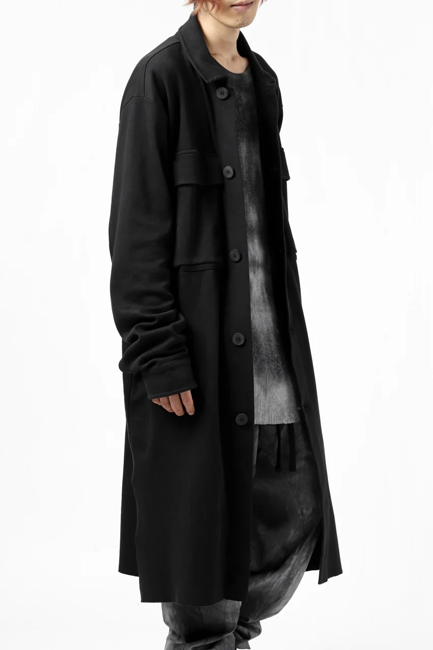 thomkrom WORK COAT / MEDIUM JERSEY (BLACK) - Image 2