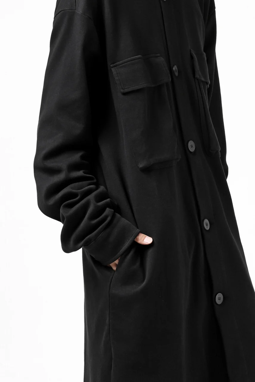 thomkrom WORK COAT / MEDIUM JERSEY (BLACK) - Image 20