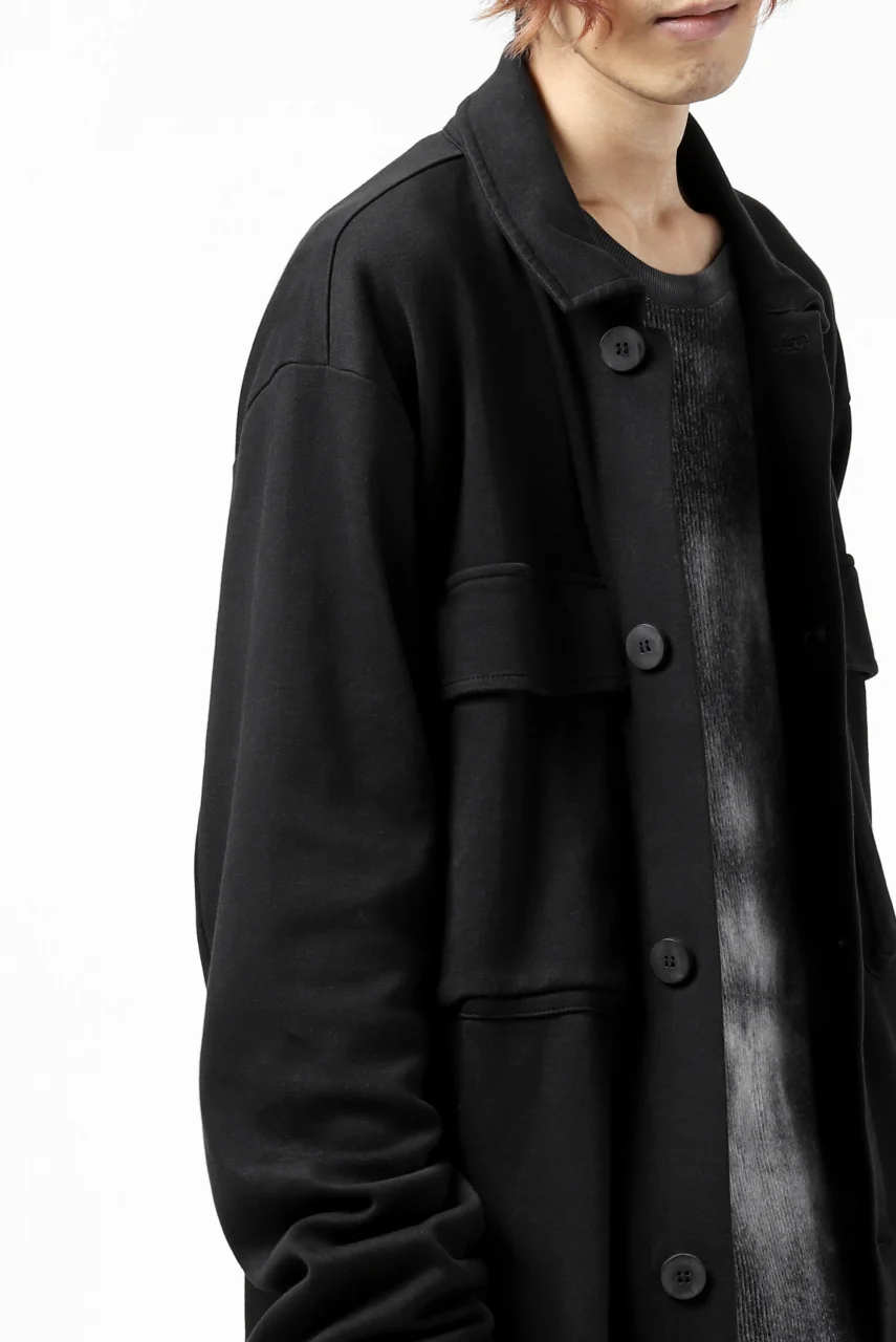thomkrom WORK COAT / MEDIUM JERSEY (BLACK) - Image 24