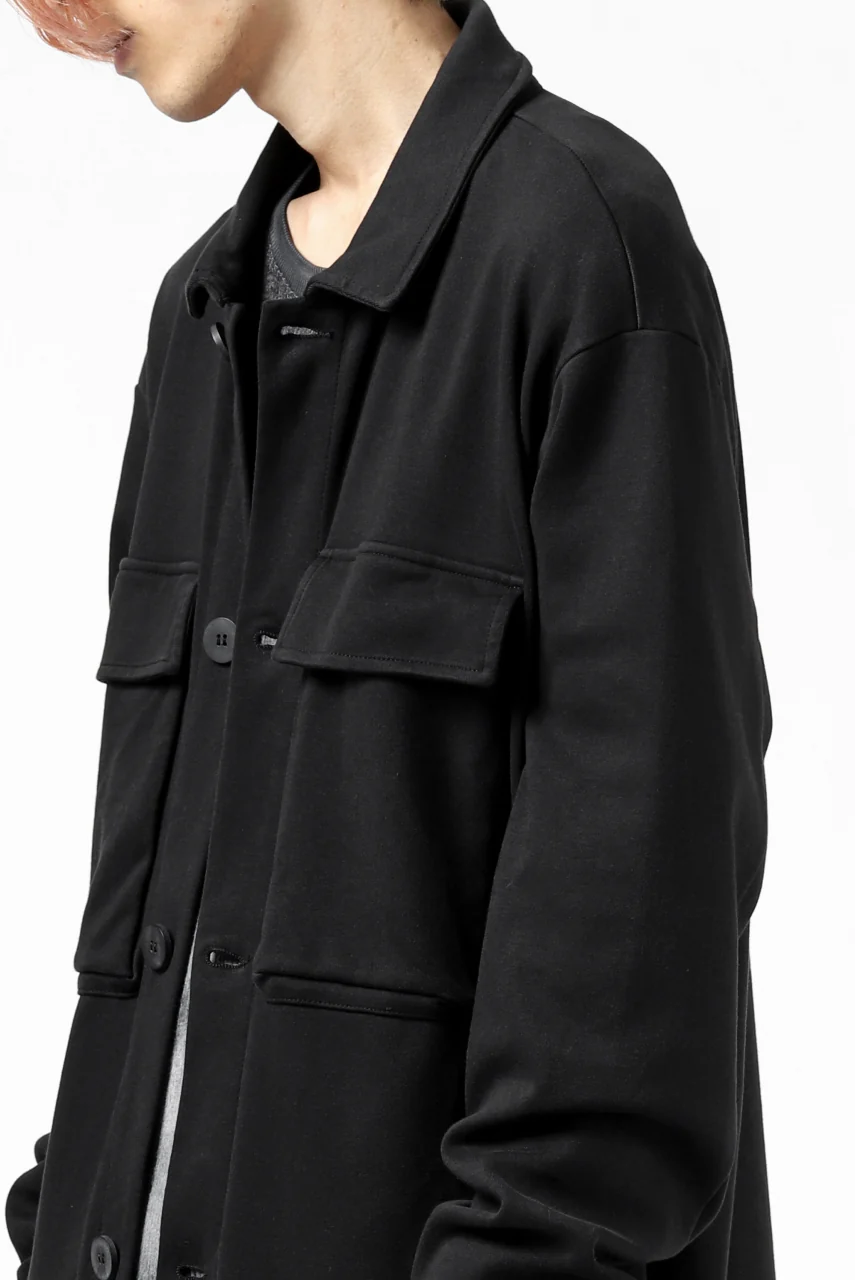 thomkrom WORK COAT / MEDIUM JERSEY (BLACK) - Image 25