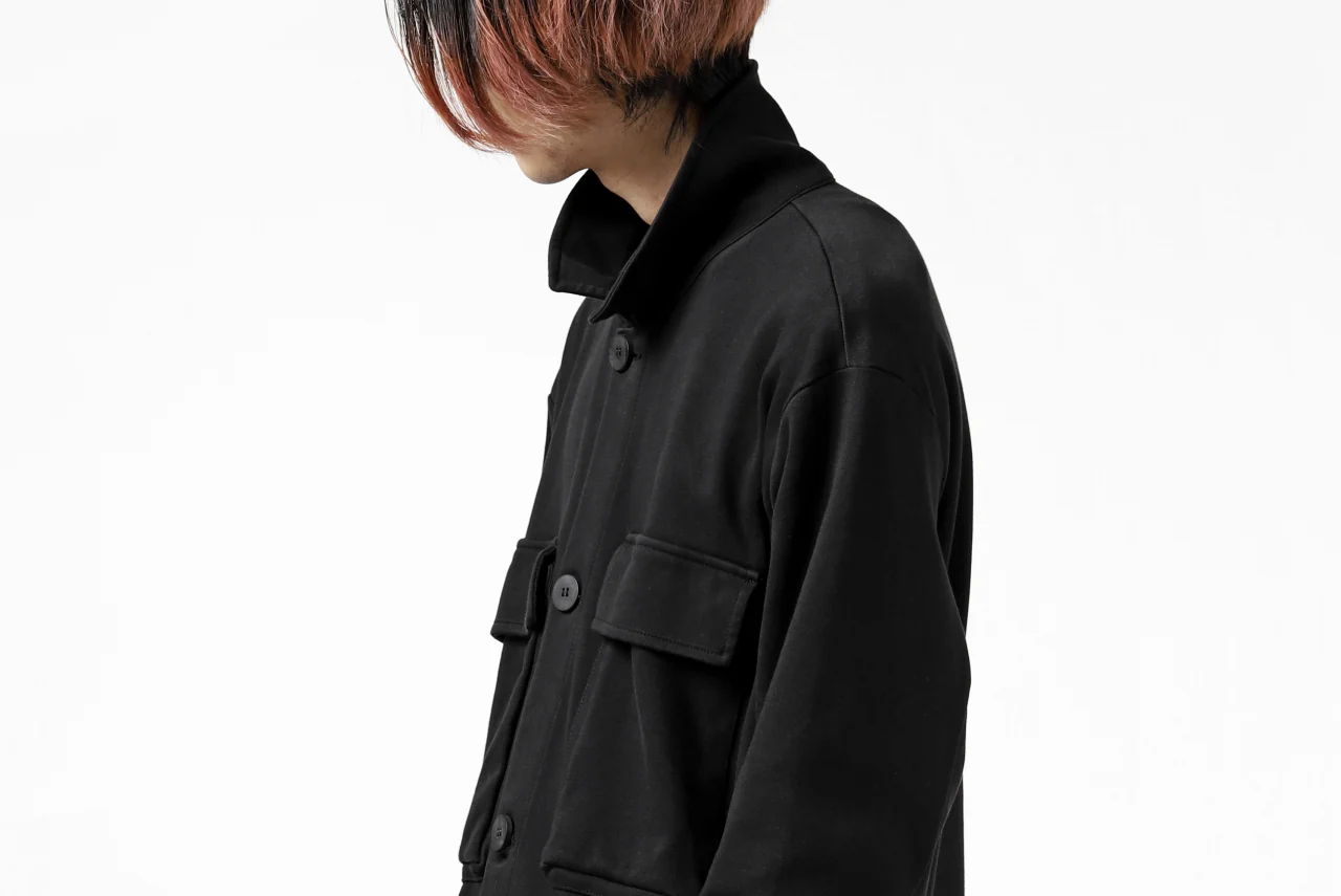 thomkrom WORK COAT / MEDIUM JERSEY (BLACK) - Image 28