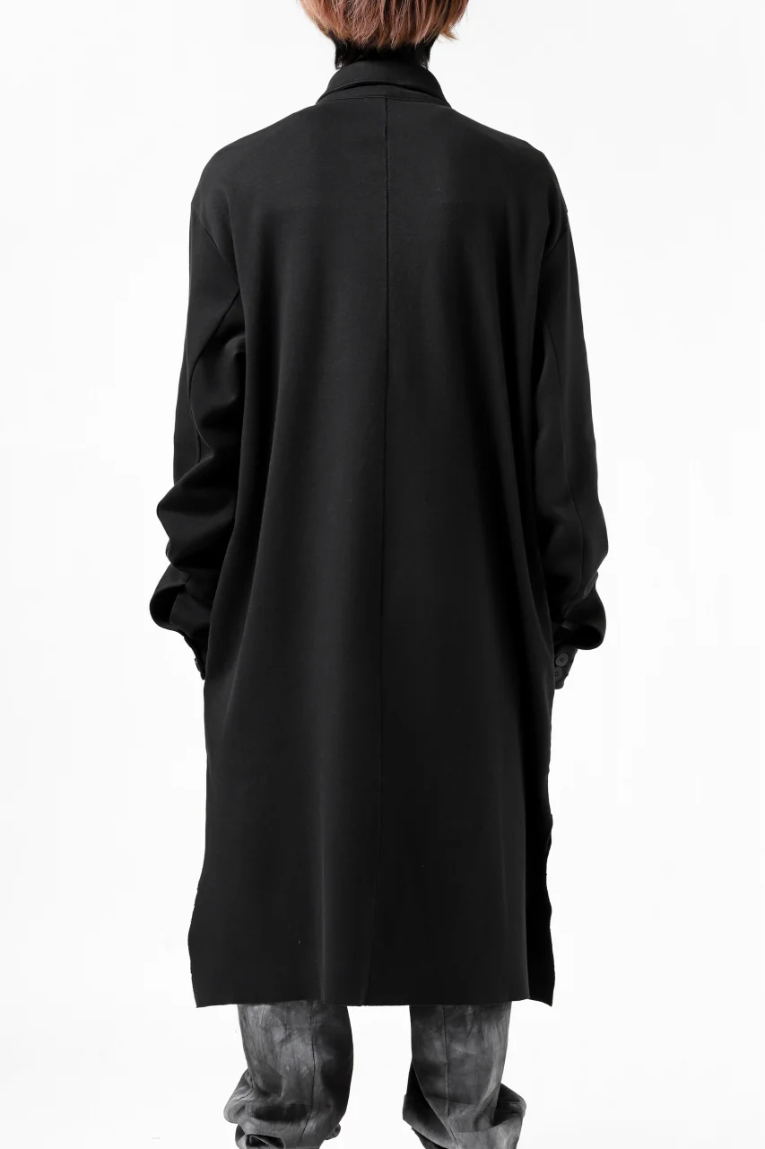 thomkrom WORK COAT / MEDIUM JERSEY (BLACK) - Image 6