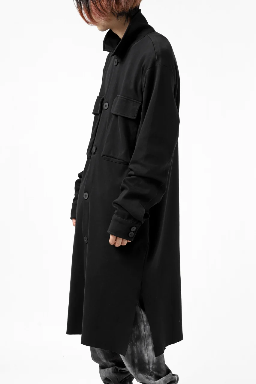 thomkrom WORK COAT / MEDIUM JERSEY (BLACK) - Image 9