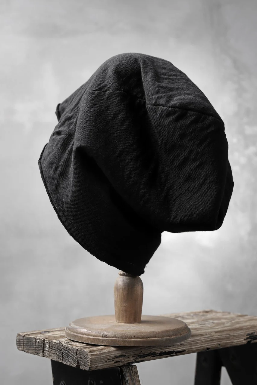 thomkromBEANY CAP / JERSEY OVERLOCKED (BLACK) - Image 2