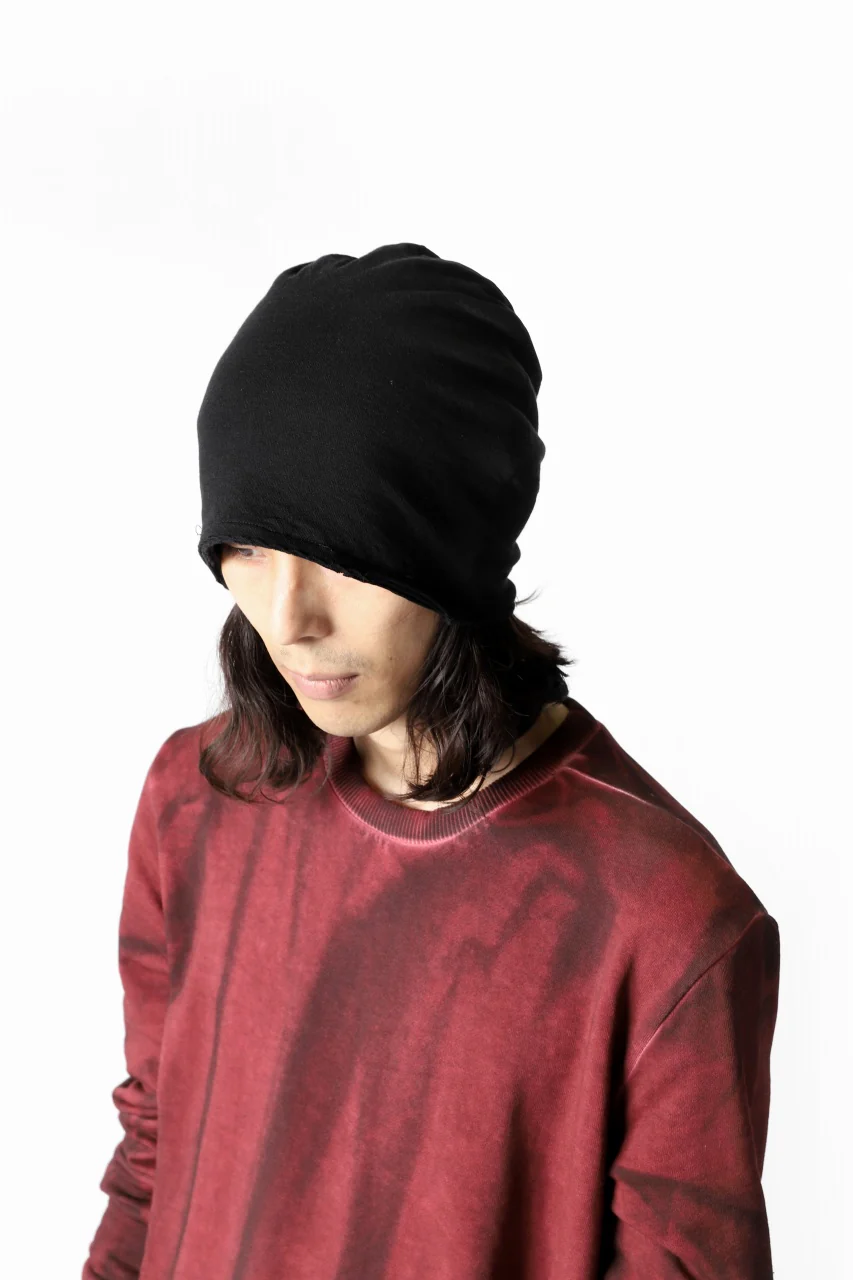 thomkromBEANY CAP / JERSEY OVERLOCKED (BLACK) - Image 3
