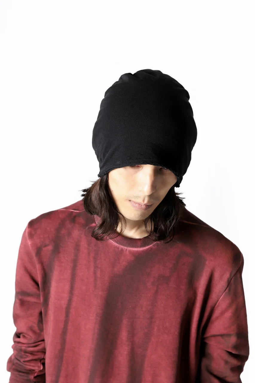 thomkromBEANY CAP / JERSEY OVERLOCKED (BLACK) - Image 4