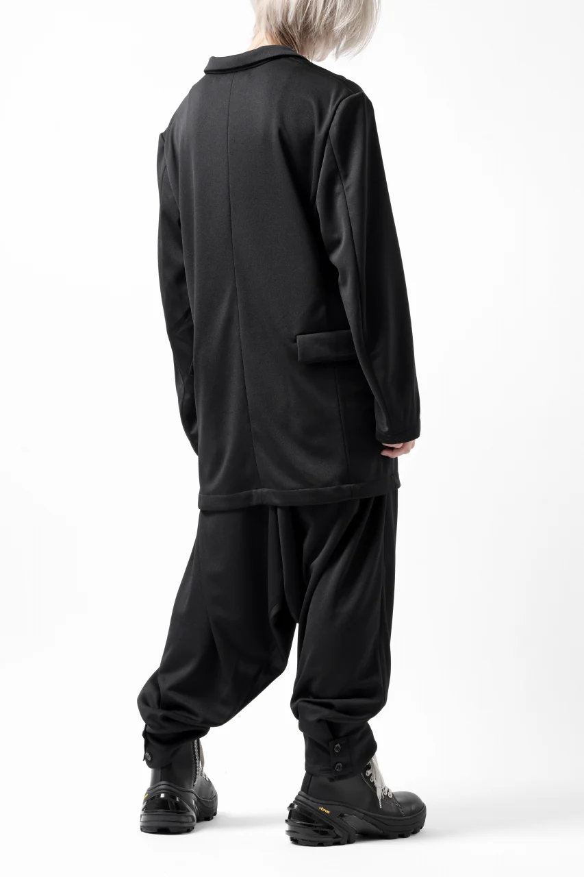 vital x DEFORMATER.® exclusive [SET-UP] TAILORED JACKET & WIDE TAPERED PANTS / GAUDI SMOOTH JERSEY (BLACK) - Image 11
