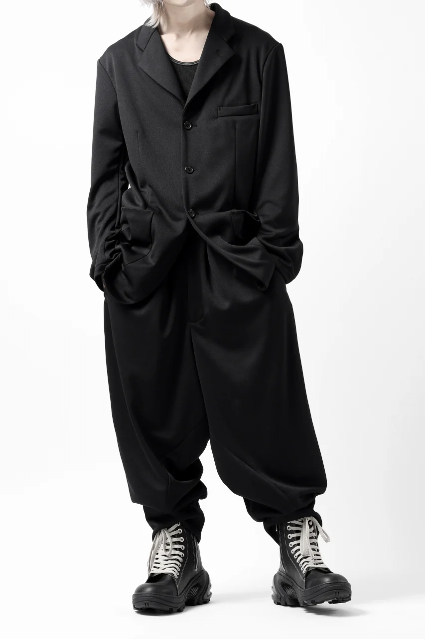vital x DEFORMATER.® exclusive [SET-UP] TAILORED JACKET & WIDE TAPERED PANTS / GAUDI SMOOTH JERSEY (BLACK) - Image 12