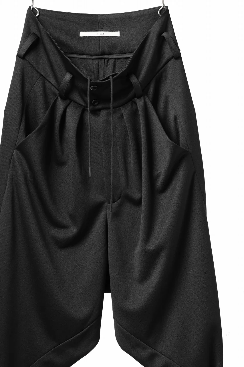 vital x DEFORMATER.® exclusive [SET-UP] TAILORED JACKET & WIDE TAPERED PANTS / GAUDI SMOOTH JERSEY (BLACK) - Image 37