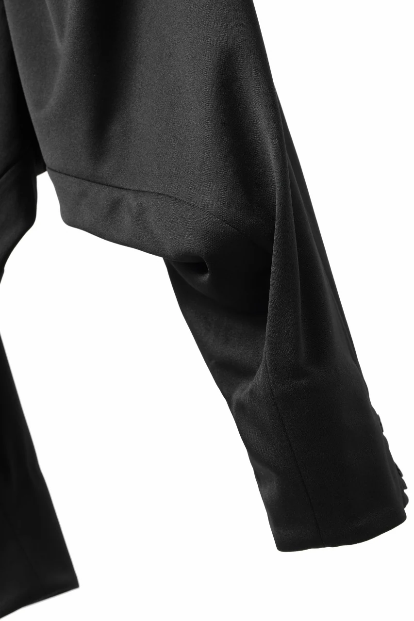 vital x DEFORMATER.® exclusive [SET-UP] TAILORED JACKET & WIDE TAPERED PANTS / GAUDI SMOOTH JERSEY (BLACK) - Image 39