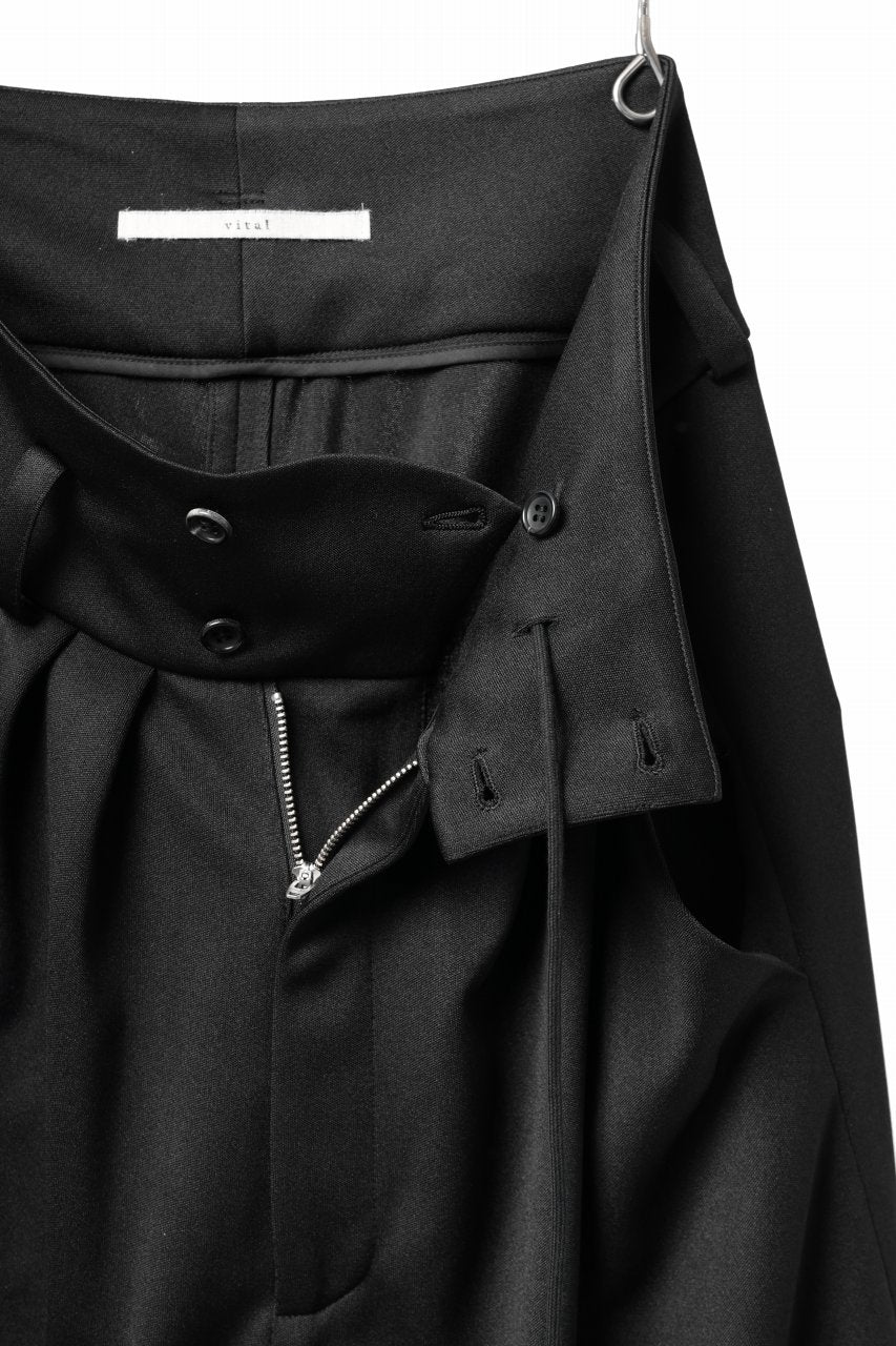 vital x DEFORMATER.® exclusive [SET-UP] TAILORED JACKET & WIDE TAPERED PANTS / GAUDI SMOOTH JERSEY (BLACK) - Image 41
