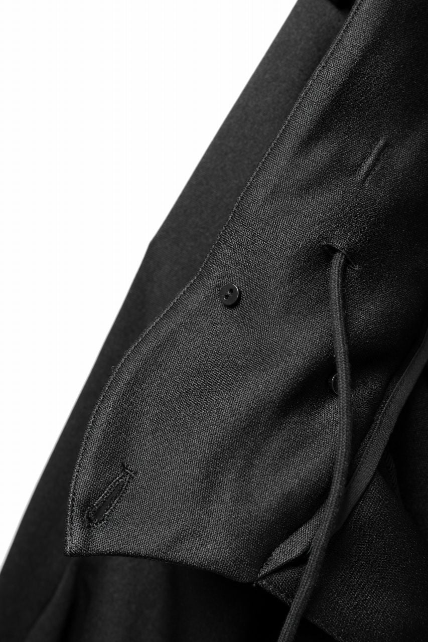 vital x DEFORMATER.® exclusive [SET-UP] TAILORED JACKET & WIDE TAPERED PANTS / GAUDI SMOOTH JERSEY (BLACK) - Image 42