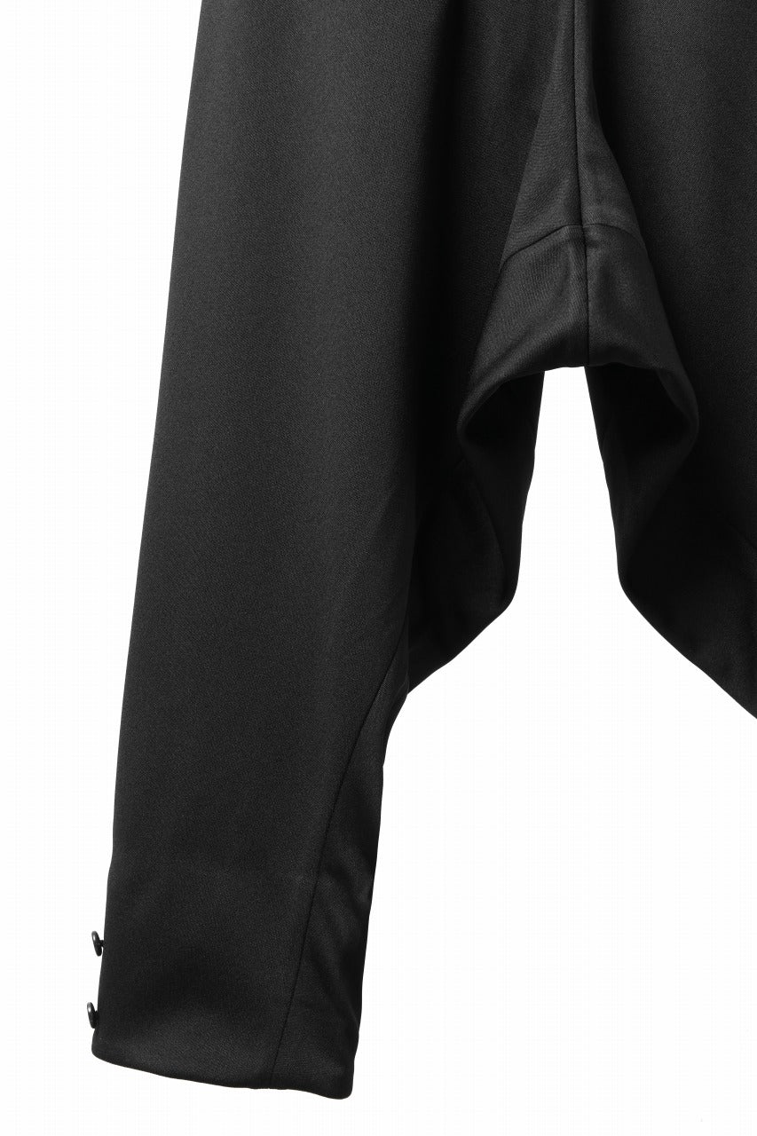 vital x DEFORMATER.® exclusive [SET-UP] TAILORED JACKET & WIDE TAPERED PANTS / GAUDI SMOOTH JERSEY (BLACK) - Image 44