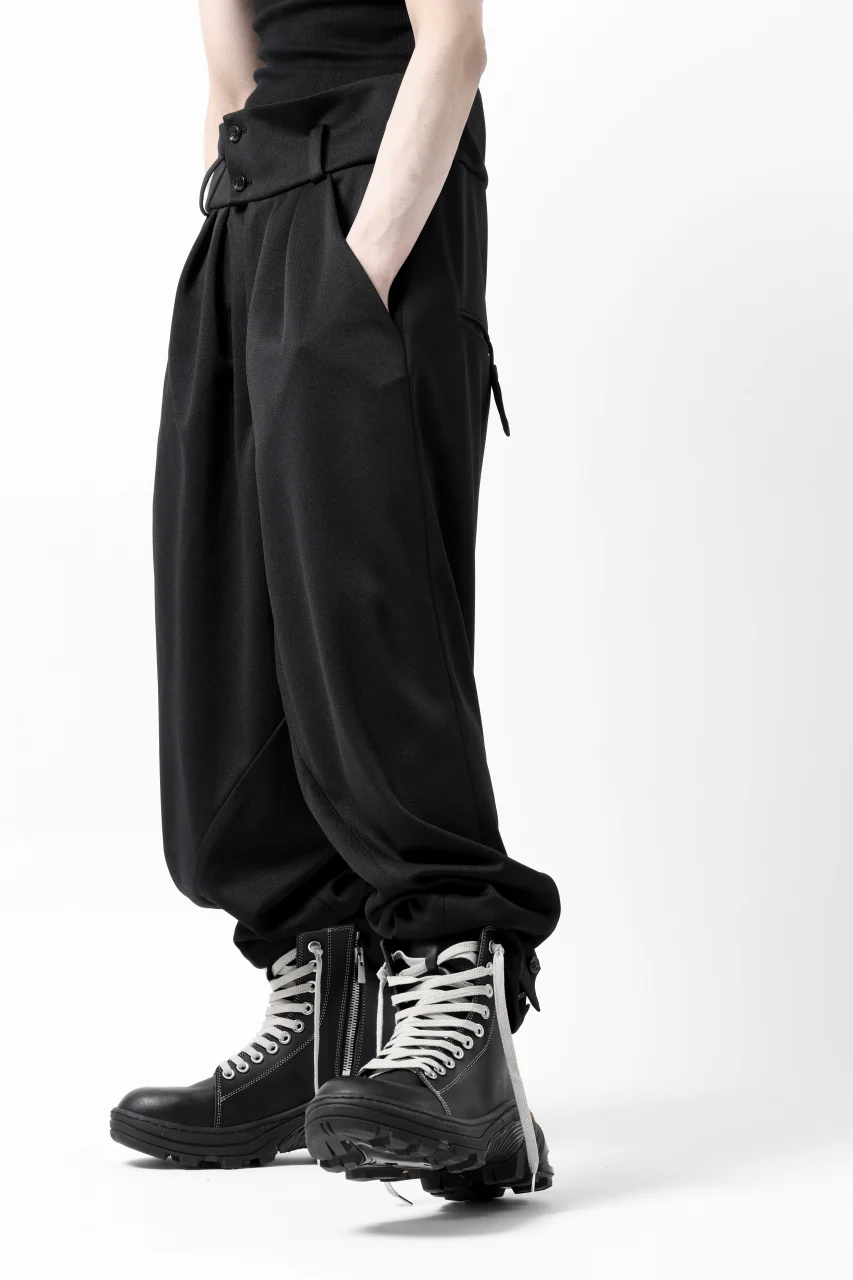 vital x DEFORMATER.® exclusive [SET-UP] TAILORED JACKET & WIDE TAPERED PANTS / GAUDI SMOOTH JERSEY (BLACK) - Image 72