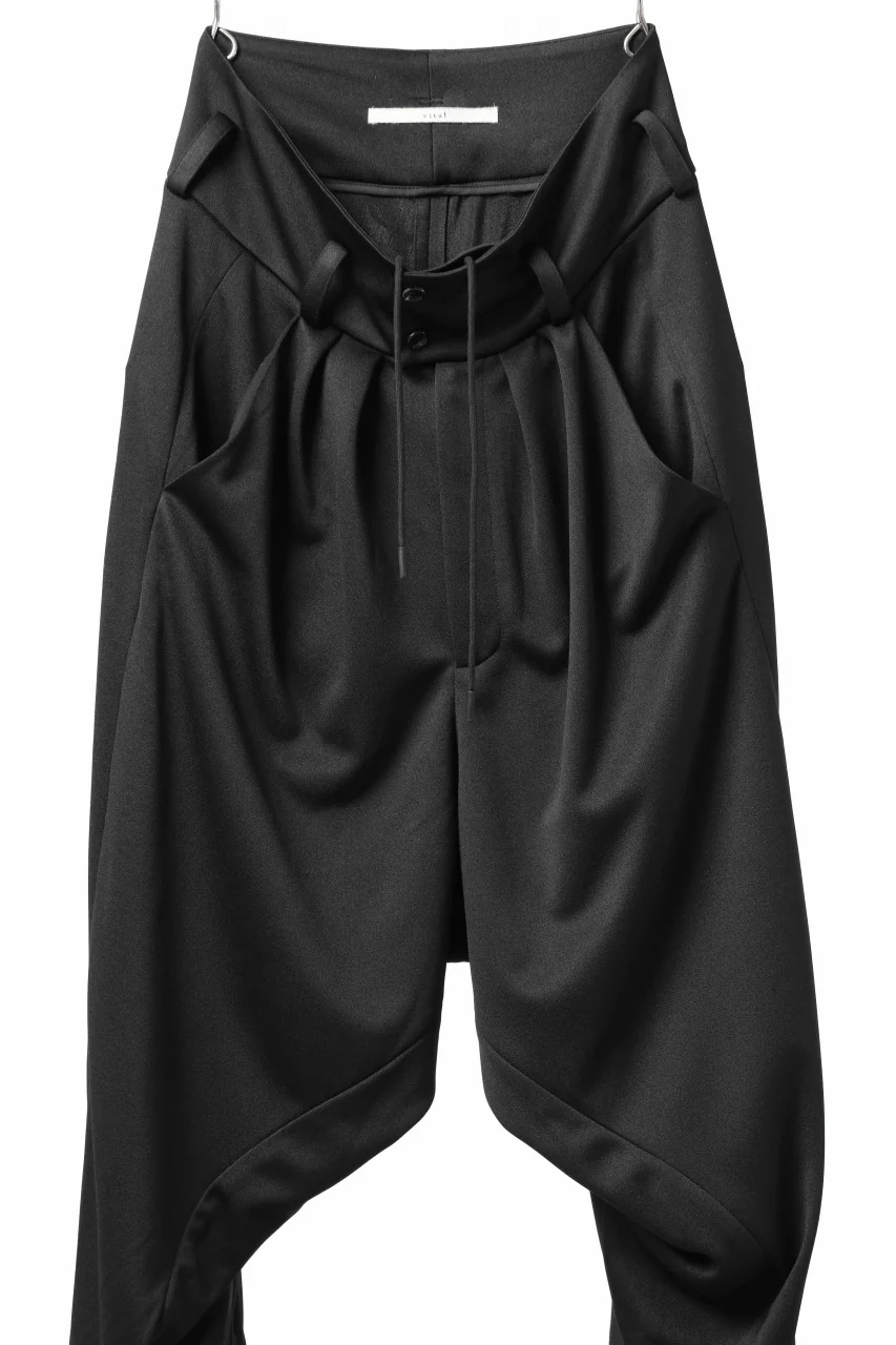 vital x DEFORMATER.® exclusive TAILOR WIDE TAPERED PANTS / GAUDI SMOOTH JERSEY (BLACK) - Image 12