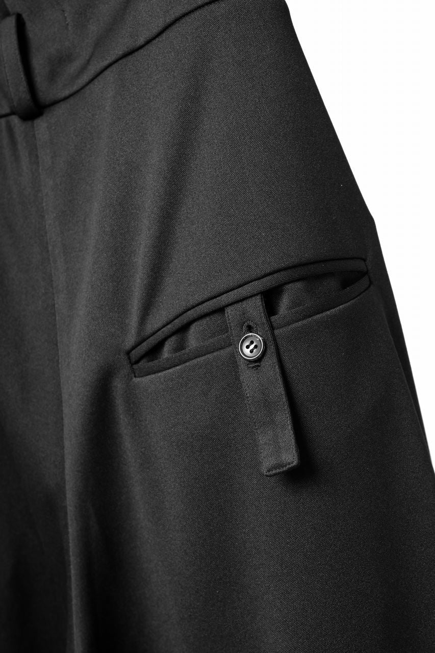vital x DEFORMATER.® exclusive TAILOR WIDE TAPERED PANTS / GAUDI SMOOTH JERSEY (BLACK) - Image 23