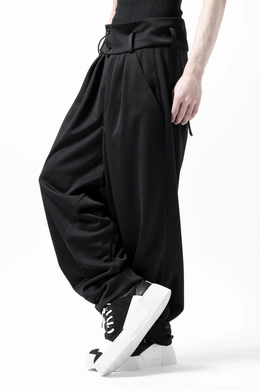 vital x DEFORMATER.® exclusive TAILOR WIDE TAPERED PANTS / GAUDI SMOOTH JERSEY (BLACK) - Image 28