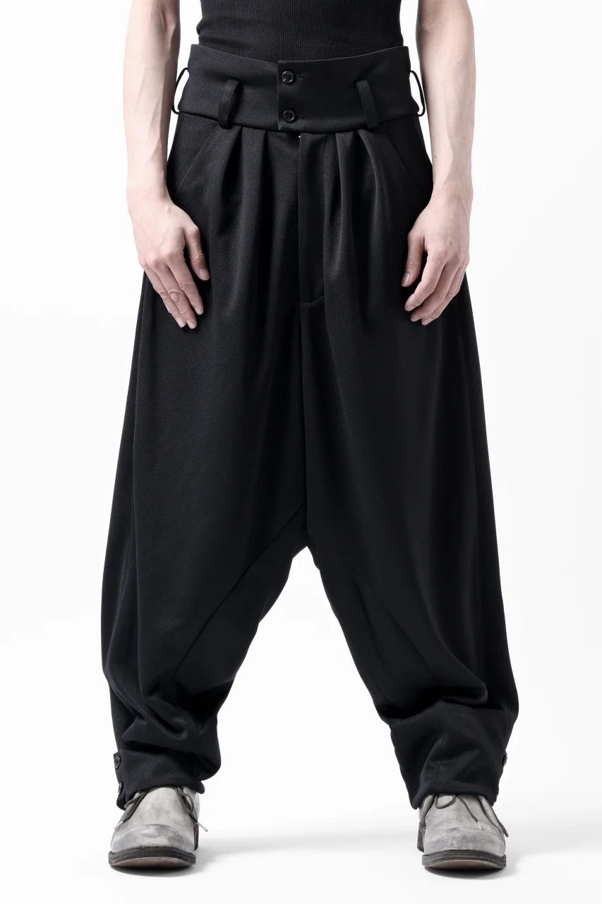 vital x DEFORMATER.® exclusive TAILOR WIDE TAPERED PANTS / GAUDI SMOOTH JERSEY (BLACK) - Image 3