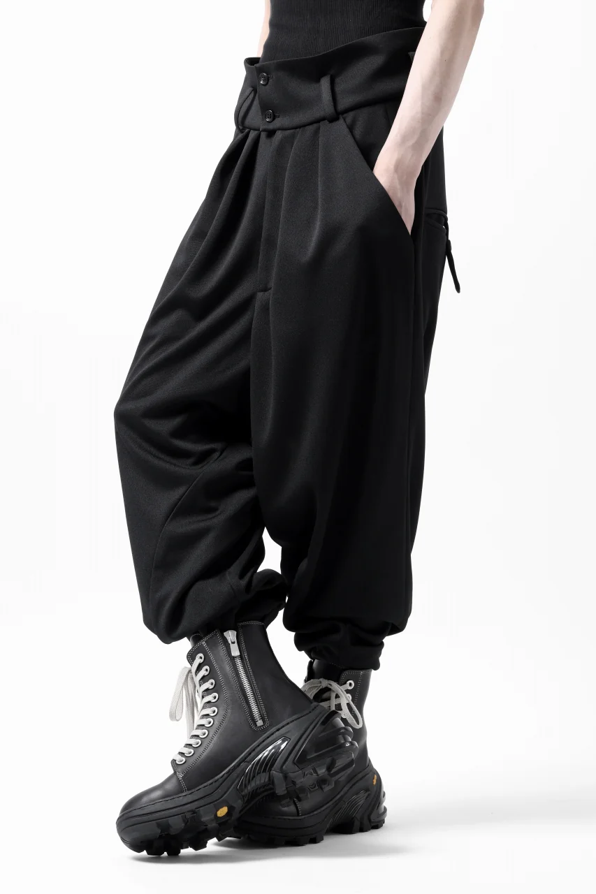 vital x DEFORMATER.® exclusive TAILOR WIDE TAPERED PANTS / GAUDI SMOOTH JERSEY (BLACK) - Image 34