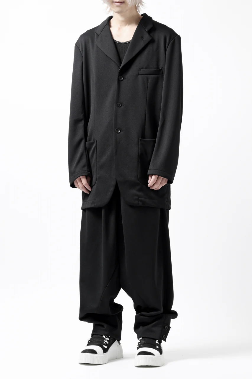 vital x DEFORMATER.® exclusive TAILOR WIDE TAPERED PANTS / GAUDI SMOOTH JERSEY (BLACK) - Image 44