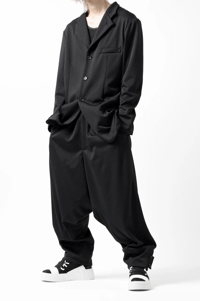 vital x DEFORMATER.® exclusive TAILOR WIDE TAPERED PANTS / GAUDI SMOOTH JERSEY (BLACK) - Image 51