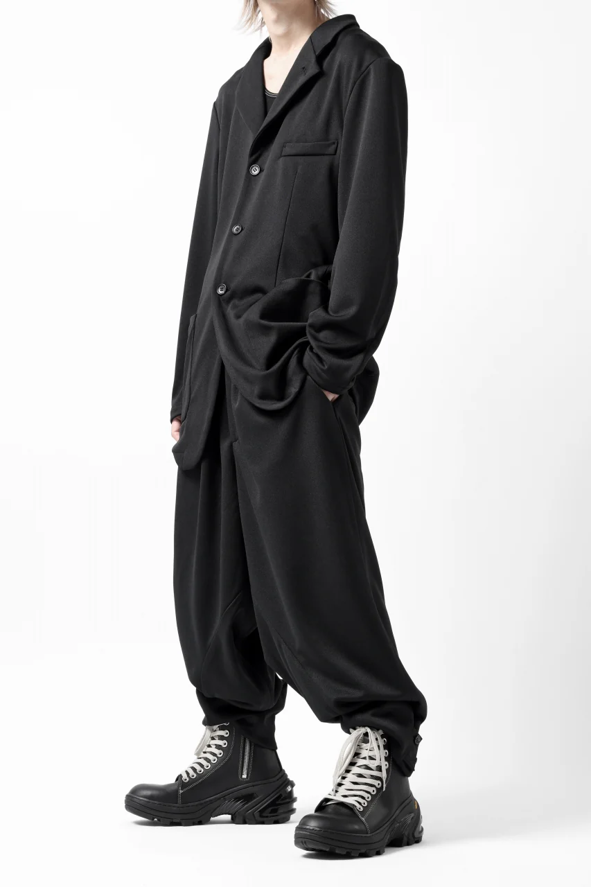 vital x DEFORMATER.® exclusive TAILOR WIDE TAPERED PANTS / GAUDI SMOOTH JERSEY (BLACK) - Image 54