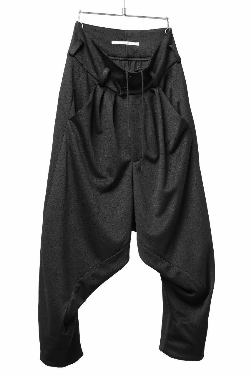 vital x DEFORMATER.® exclusive TAILOR WIDE TAPERED PANTS / GAUDI SMOOTH JERSEY (BLACK) - Image 9
