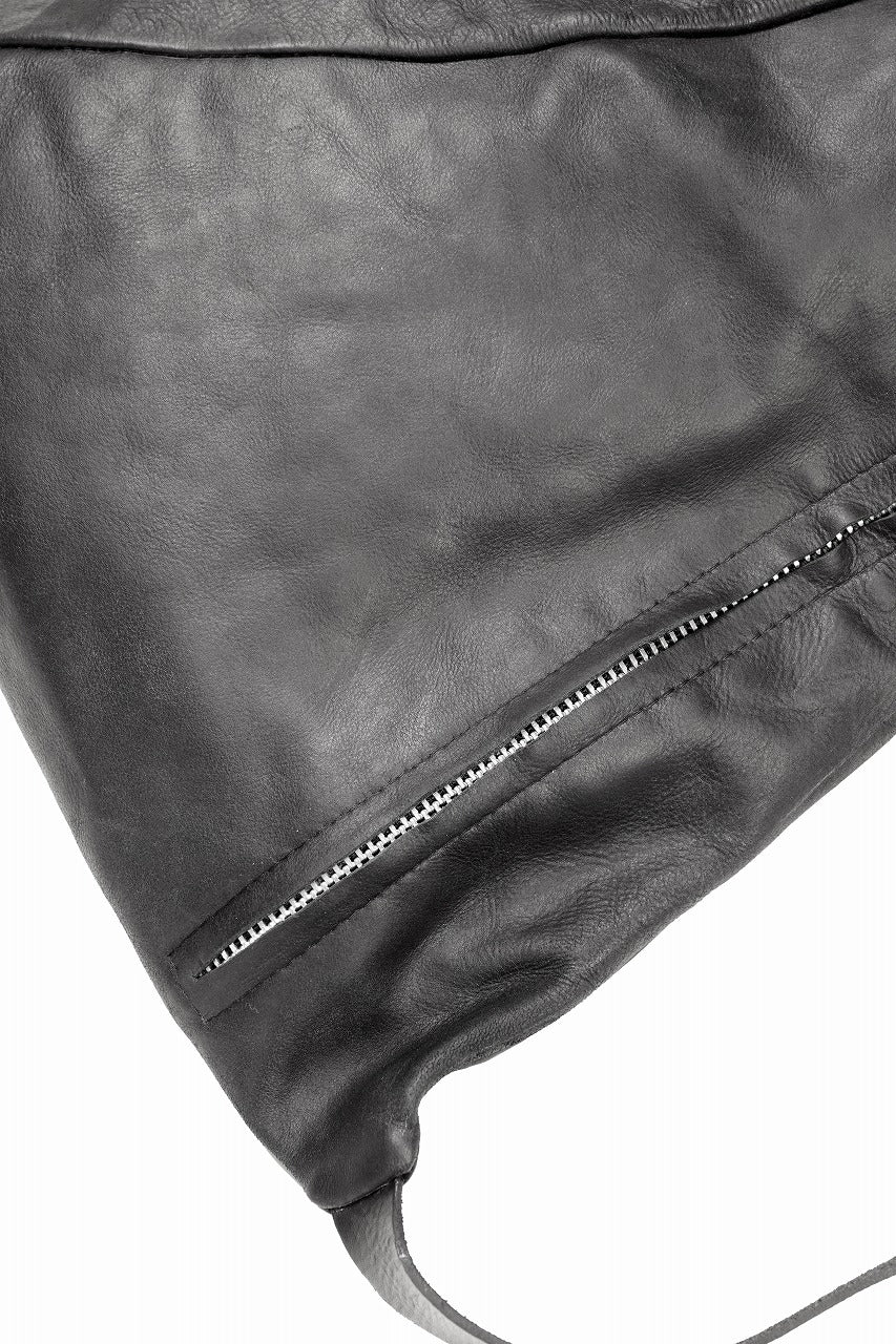werkschwarz exclusive SHOULDER BAG 21p / PULL UP COW LEATHER (BLACK) - Image 9