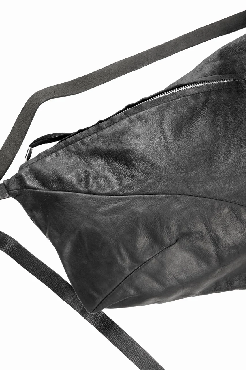 werkschwarz exclusive SHOULDER BAG 21w / PULL UP COW LEATHER (BLACK) - Image 7